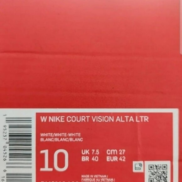 10 WOMEN'S NIKE COURT VISION ALTA LEATHER DM0113-100 - Picture 11 of 11